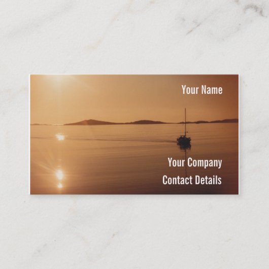 Peaceful Scilly Isles Sunset Cornwall England Card Visitekaartje (Voorkant)