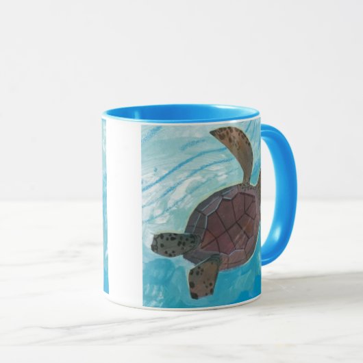 Peaceful Sea Turtle Mug Mok (Voorkant rechts)
