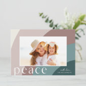 Peaceful Shades | Moderne horizontale foto Feestdagenkaart (Staand voorkant)