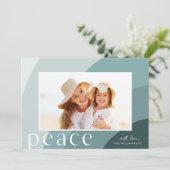 Peaceful Shades | Moderne horizontale foto Feestdagenkaart (Staand voorkant)