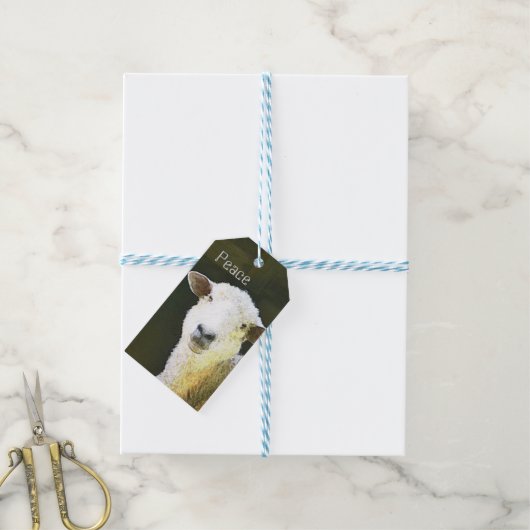 Peaceful Sheep Cadeaulabel (Met Touw)