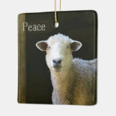 Peaceful Sheep Keramisch Ornament (Links)