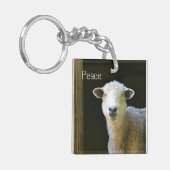 Peaceful Sheep Sleutelhanger (Voorkant Links)