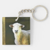 Peaceful Sheep Sleutelhanger (Achterkant)