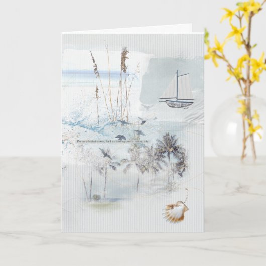 Peaceful Shores Collage Sympathiekaart Kaart (Gele Bloem)