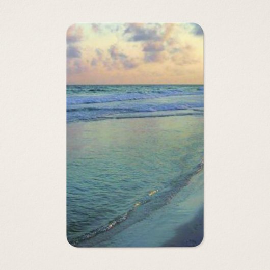 Peaceful Shores Sunset Funeral Memorial Visitekaartje (Voorkant)