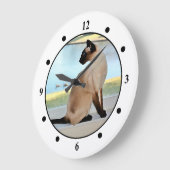 Peaceful Siamese Cat Painting Grote Klok (Hoek)