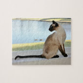 Peaceful Siamese Cat Painting Legpuzzel (Horizontaal)