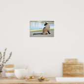 Peaceful Siamese Cat Painting Poster (Keuken)