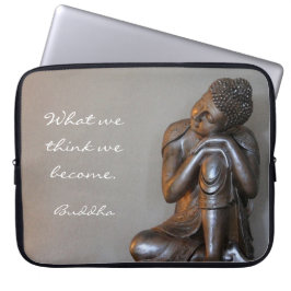 Peaceful Silver Boeddha Laptop Sleeve