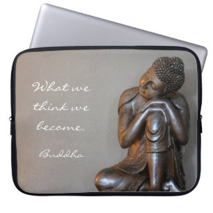 Peaceful Silver Boeddha Laptop Sleeve