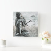 Peaceful Silver Boeddha met de wijnovereenkomst Vierkante Klok (Huis)