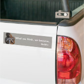 Peaceful Silver Boeddha woorden van wijsheid Bumpersticker (Op Truck)