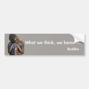 Peaceful Silver Boeddha woorden van wijsheid Bumpersticker
