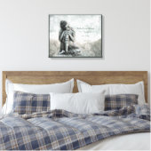 Peaceful Silver Buddha met Wisdom Quote Canvas Afdruk (Insitu (Slaapkamer))