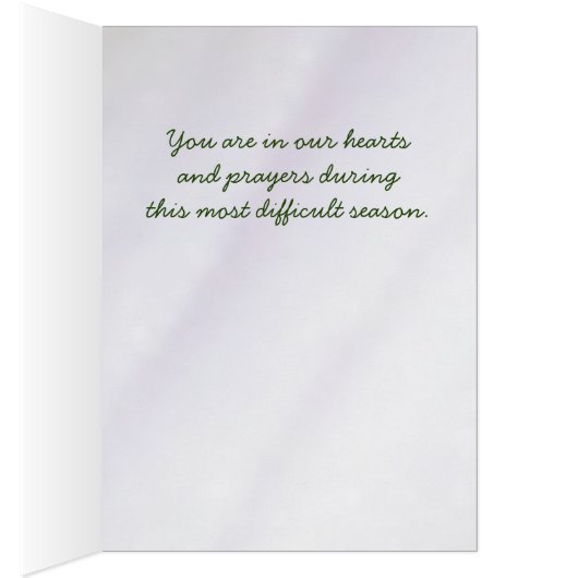 Peaceful Sjabloon Group condoleert sympathie kaart (Binnen (Rechts))