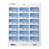 Peaceful Sky 1 Family Bedankt adreslabel Etiket (Full Sheet)