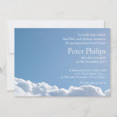 Peaceful Sky 2 met gedicht Uitvaart Aankondiging (Voorkant)