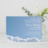 Peaceful Sky 2 met gedicht Uitvaart Aankondiging (Staand voorkant)