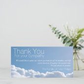 Peaceful Sky 2 Sympathie Hartelijk dank Bedankkaart (Staand voorkant)