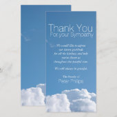 Peaceful Sky V1 Sympathy Dank u fotokaart Bedankkaart (Voorkant / Achterkant)