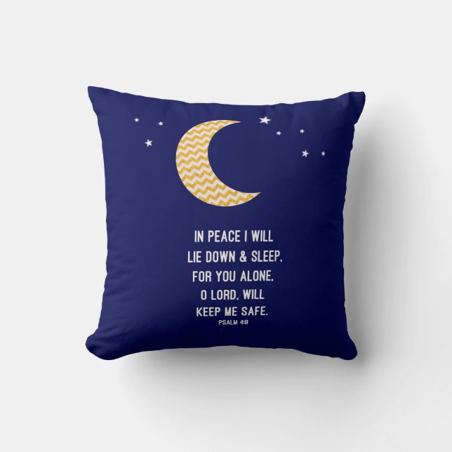 Peaceful Sleep, maan, marineachtergrond Verse Kussen (Voorkant)