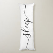 Peaceful Sleep White Black Elegant Script Lichaamskussen (Achterkant (Verticaal))