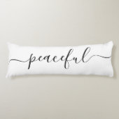 Peaceful Sleep White Black Elegant Script Lichaamskussen (Voorkant)