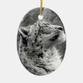 Peaceful Snow Leopard Keramisch Ornament (Voorkant)