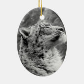 Peaceful Snow Leopard Keramisch Ornament (Achterkant)