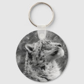 Peaceful Snow Leopard Sleutelhanger (Voorkant)