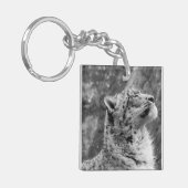 Peaceful Snow Leopard Sleutelhanger (Voorkant Links)