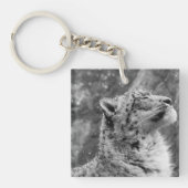 Peaceful Snow Leopard Sleutelhanger (Voorkant)