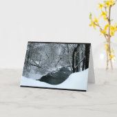 Peaceful Snowy River Scene denkend aan jou Kaart (Gele Bloem)