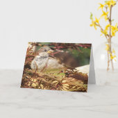 Peaceful Sparrow Wenskaart (blanco binnenin) Kaart (Gele Bloem)