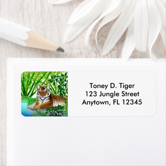 Peaceful Sumatran Tiger Label (Insitu)