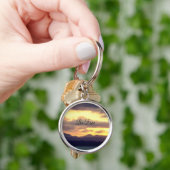 Peaceful Sunset | Aangepaste tekst Sleutelhanger (Hand)
