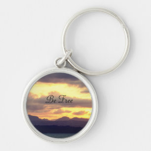 Peaceful Sunset Aangepaste tekst Sleutelhanger