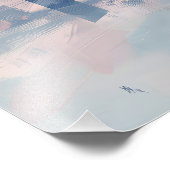 Peaceful Sunset Waterverf Print: Natuur kunst Foto Afdruk (Hoek)