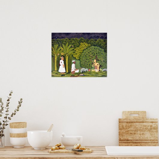 Peaceful "Swami Haridasa" Painting Poster (Keuken)