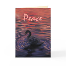 Peaceful Swan Holiday Card