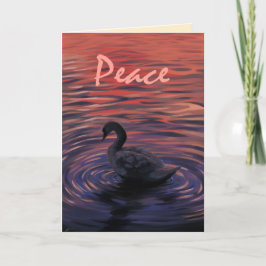 Peaceful Swan Holiday Card Kaart