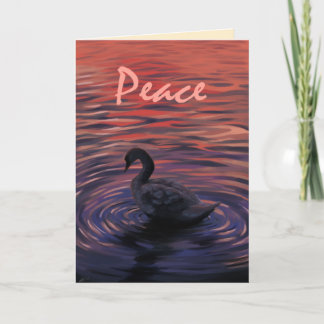 Peaceful Swan Holiday Card Kaart