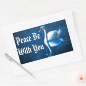 Peaceful Swan Rechthoekige Sticker (Envelop)
