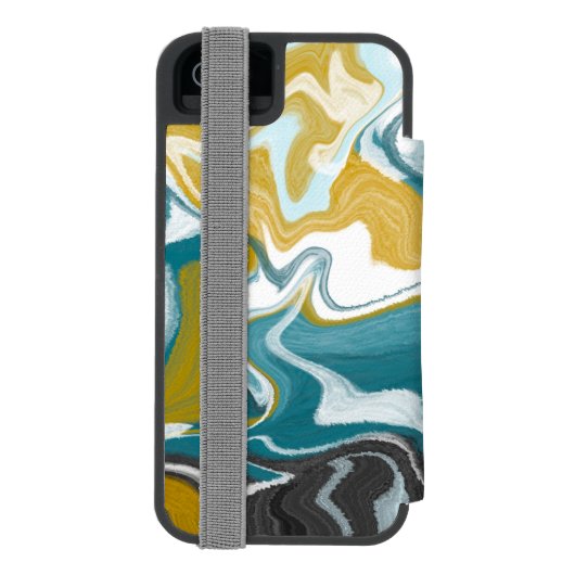 Peaceful Swirls Incipio iPhone Portemonnee Hoesje (Agenda Achterkant)