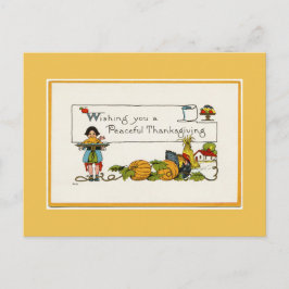 Peaceful Thanksgiving Gold Briefkaart