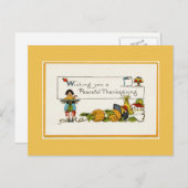 Peaceful Thanksgiving Gold Briefkaart (Voorkant / Achterkant)