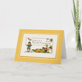 Peaceful Thanksgiving Gold Wenskaart Feestdagen Kaart