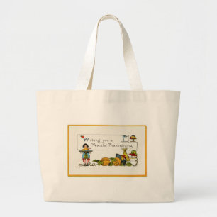 Peaceful Thanksgiving Jumbo Canvas tas