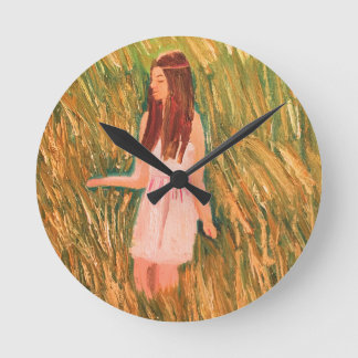Peaceful thinking clock ronde klok